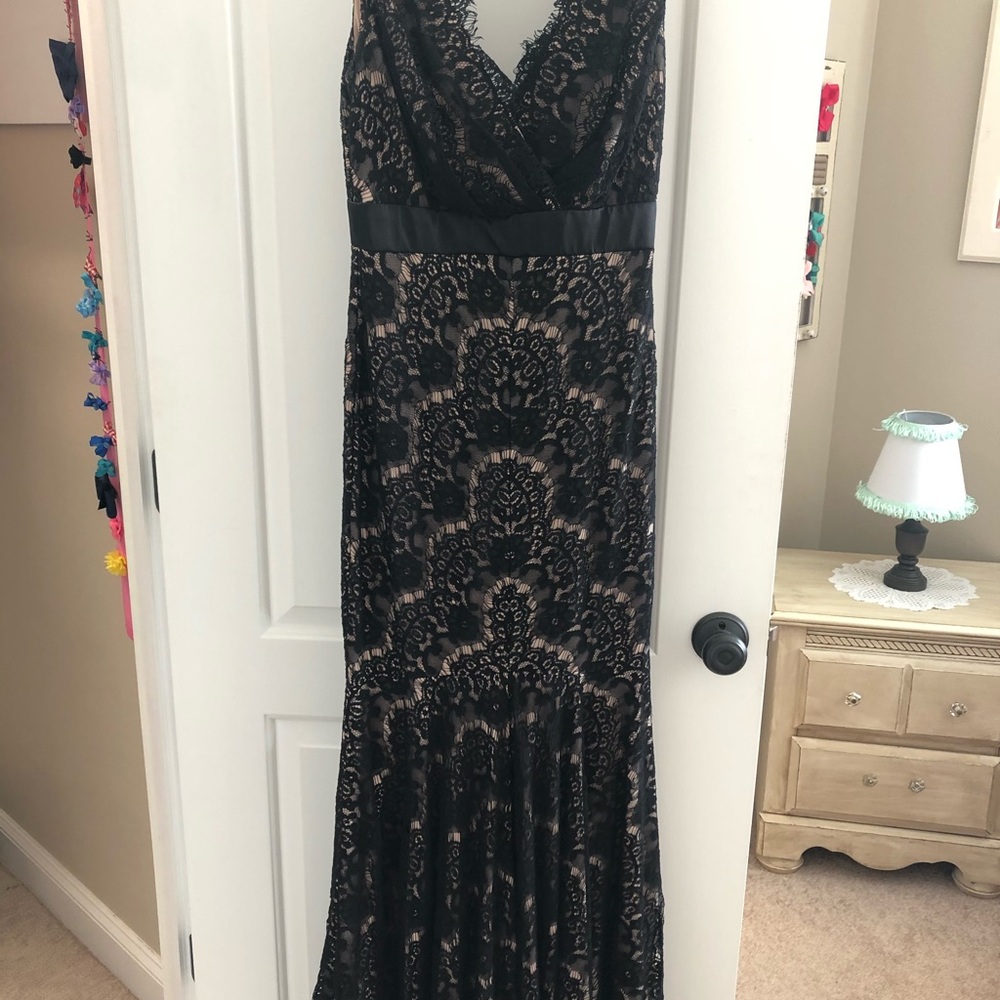 Ball gown mermaid nude lace dress